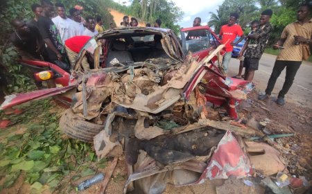 Tragic Head-On Collision Claims Four Lives on Bogoso–Bawdie Highway