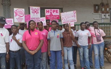 BASIC SCHOOL IN TARKWA EDUCATED MARKET WOMEN ABOUT BREAST CANCER.